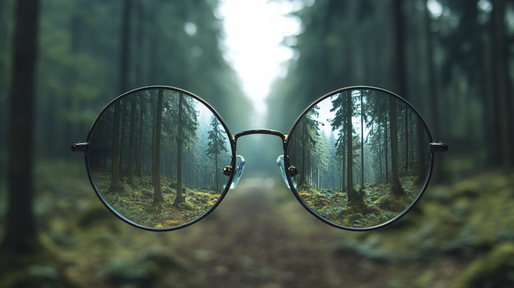 looking inside a forest